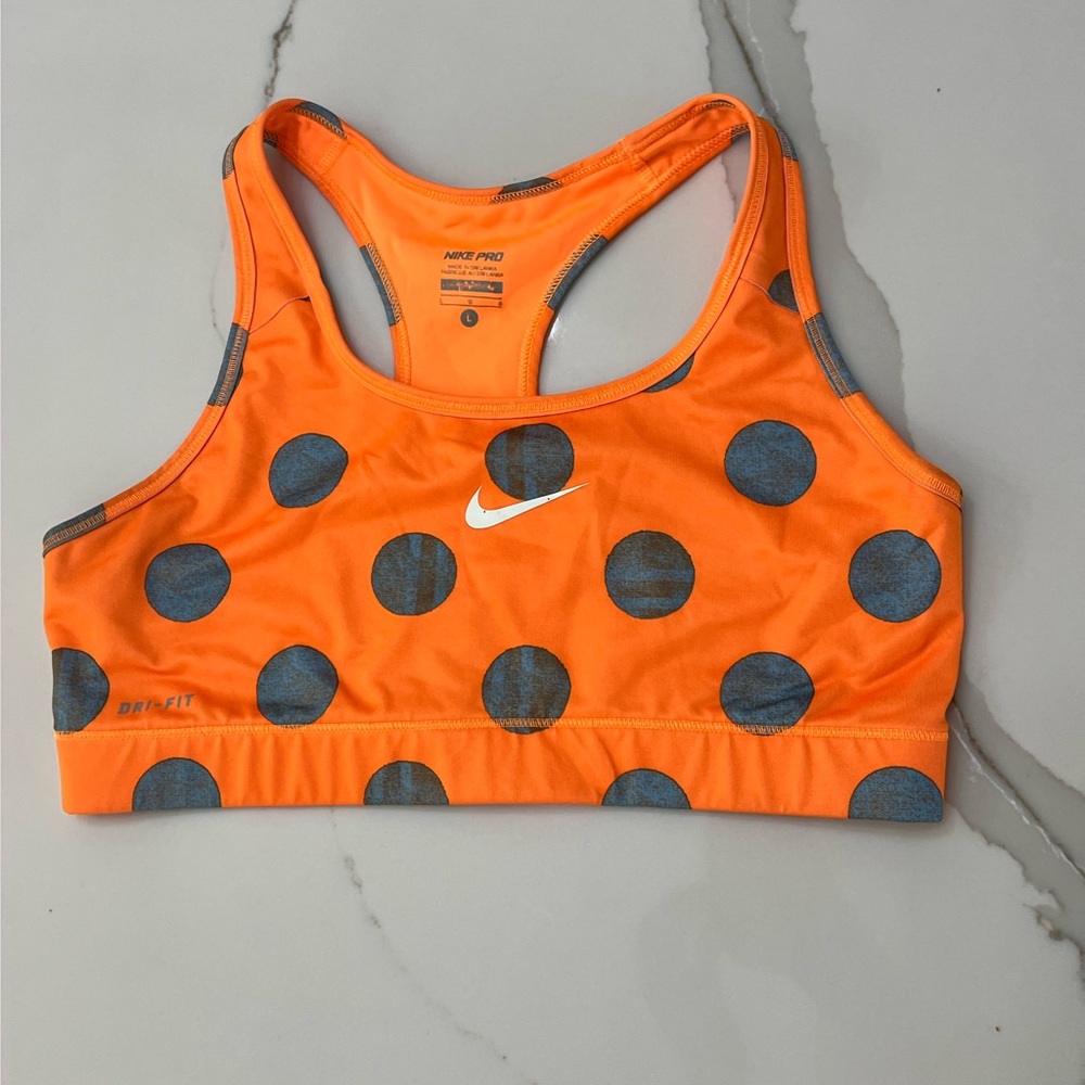 Nike Orange and Black sports bra Racerback Design new without tag